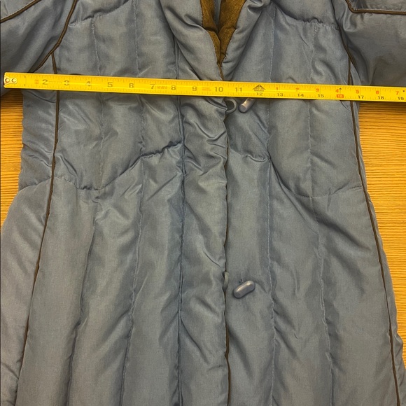 Vintage Down J Gallery Blue Long Puffer Coat - Picture 10 of 10